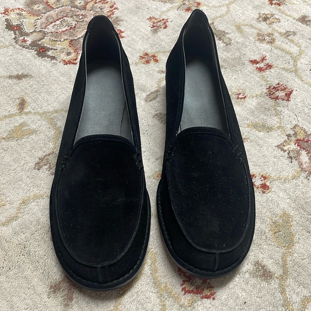 Stuart Weitzman Black Suede Loafers